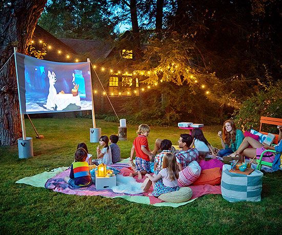 Setting up a cool garden film night for kids - Beyond Storage