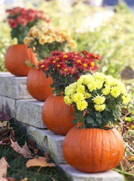 Halloween Arts - Pumpkin Plant Pots