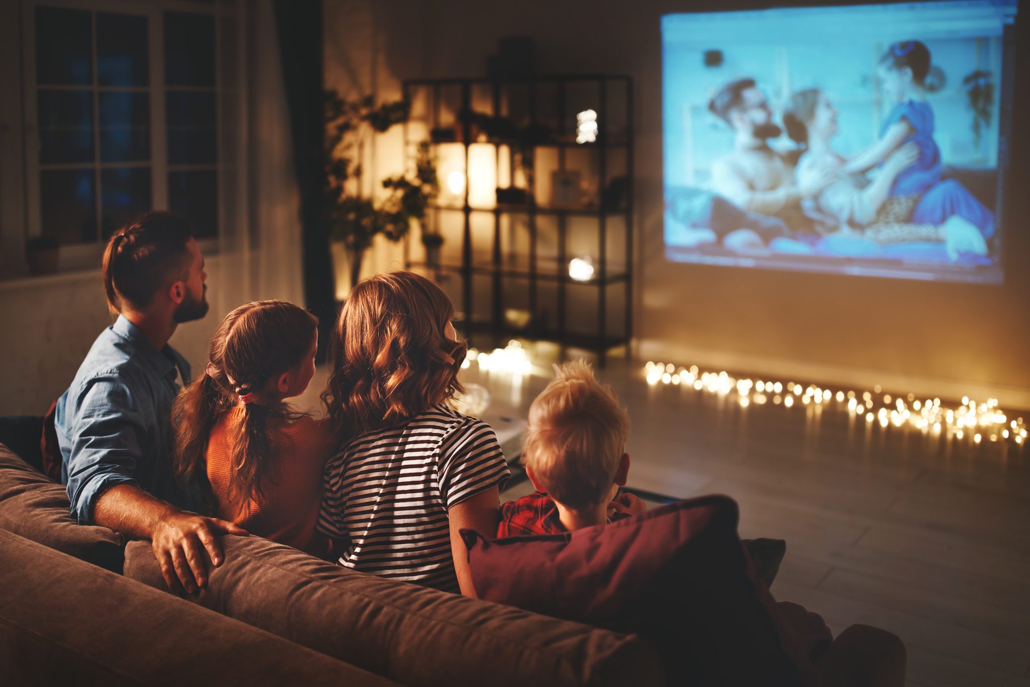 Home cinema for family activities