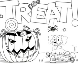 halloween colouring page free